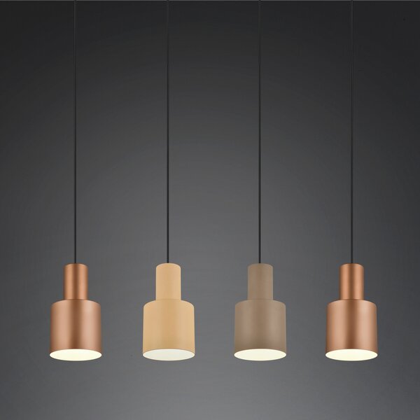 Trio Lighting Agudo lampă suspendată multicolor 4 becuri lineară, reglabil, Multicolor, Camera de zi / sufragerie, Metal, Modern