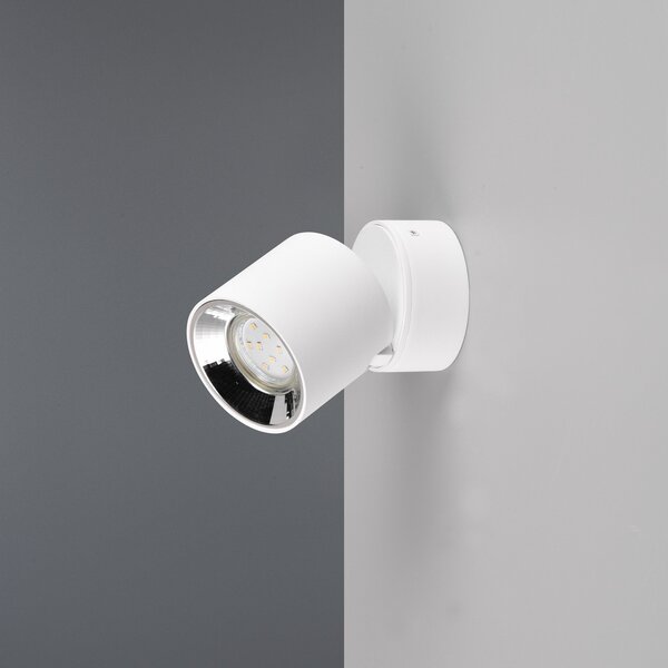 Trio Lighting Guayana plafonieră GU10 1 bec alb, Alb, Camera de zi / sufragerie, Metal, Modern