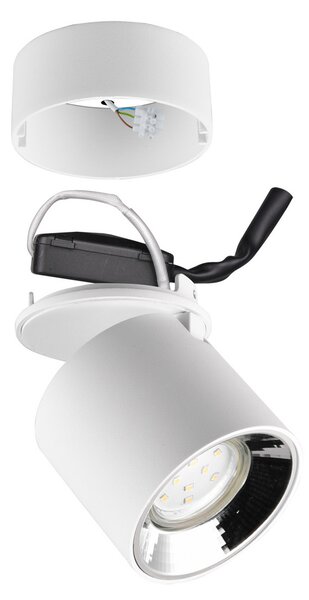 Trio Lighting Guayana plafonieră GU10 1 bec alb, Alb, Camera de zi / sufragerie, Metal, Modern