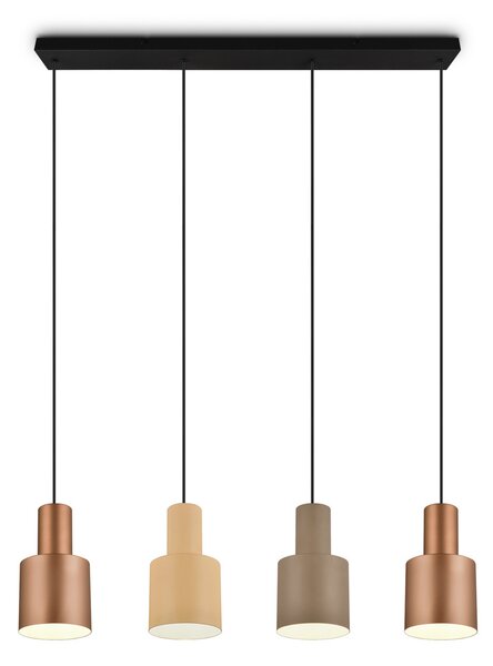 Trio Lighting Agudo lampă suspendată multicolor 4 becuri lineară, reglabil, Multicolor, Camera de zi / sufragerie, Metal, Modern