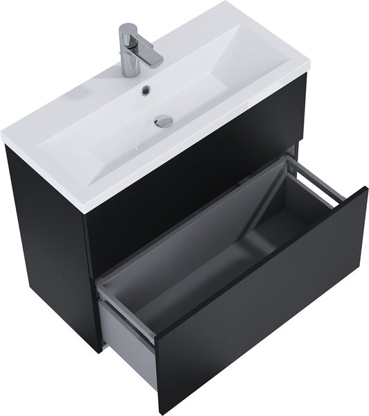 Elita Kido lavoar cu dulap 81 cm negru RE020801117160