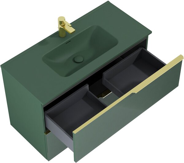 Elita Soho dulap 100x45.3x63.5 cm sub chiuveta pe perete verde RE011004047010