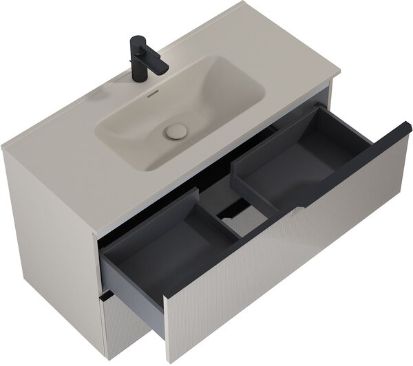 Elita Soho dulap 100x45.3x63.5 cm sub chiuveta pe perete bej RE011004047020