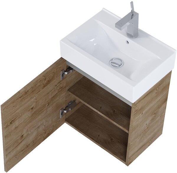 Elita Tiny lavoar cu dulap 45 cm stejar RE020451167050