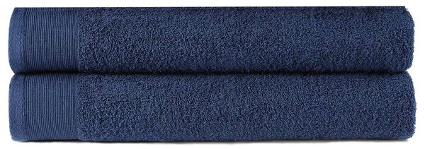 Prosoape de duș, 2 buc., bleumarin, 70x140 cm, bumbac, 450 gsm