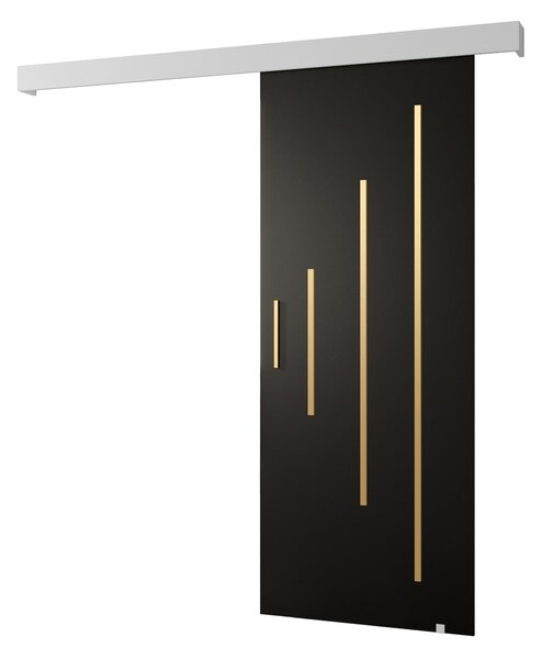 Uși culisante 80 cm Slavdro 3 (negru mat + alb mat). 1108853