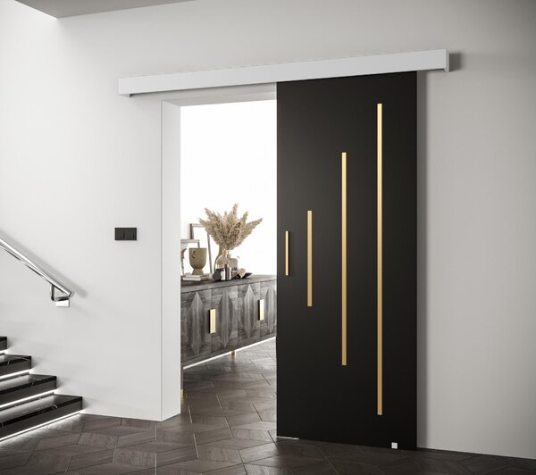 Uși culisante 80 cm Slavdro 3 (negru mat + alb mat). 1108853