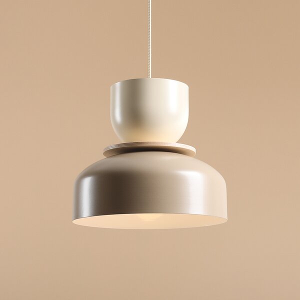 ALDEX Lampă suspendată Uto, bej/crem, Ø 30 cm, metal, reglabil, Bej, Camera de zi / sufragerie, Metal, Modern