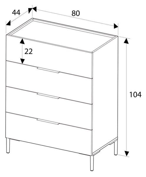 Comodă Seraphina 3 (nuc) . 1109360