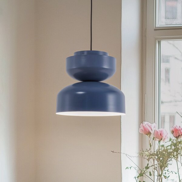 ALDEX Lampă suspendată Dalia, albastră, abajur metalic, 30 cm, reglabil, Albastru, Camera de zi / sufragerie, Metal, Modern