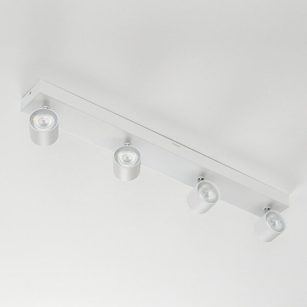 Philips Star proiector LED alb 4 becuri WarmGlow, reglabil, Alb, Camera de zi / sufragerie, Metal, Modern