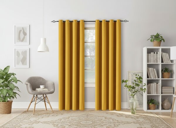 2x draperie galbena OXFORD 140x250 cm