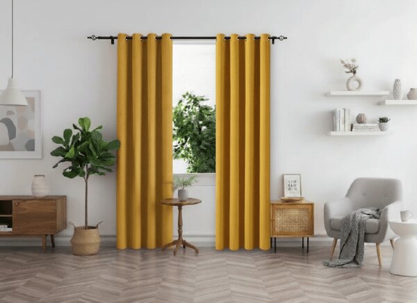 2x draperie galbena OXFORD 140x250 cm