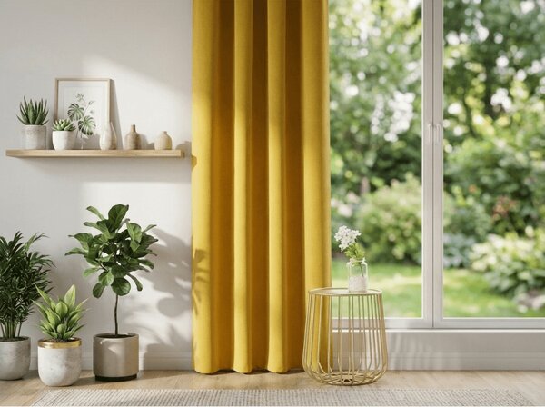2x draperie galbena OXFORD 140x250 cm