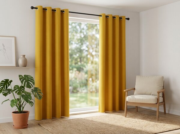 2x draperie galbena OXFORD 140x250 cm
