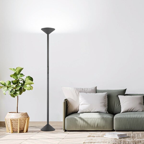 Fabas Luce Lampadar LED Tratto, antracit, metal, CCT, dimabil, reglabil, Negru, Camera de zi / sufragerie, Metal, Modern