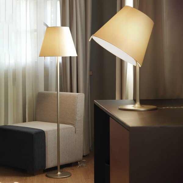 Artemide Melampo lampă de masă, bronz ecru, Bej, Camera de zi / sufragerie, Țesătură / Textil, Design