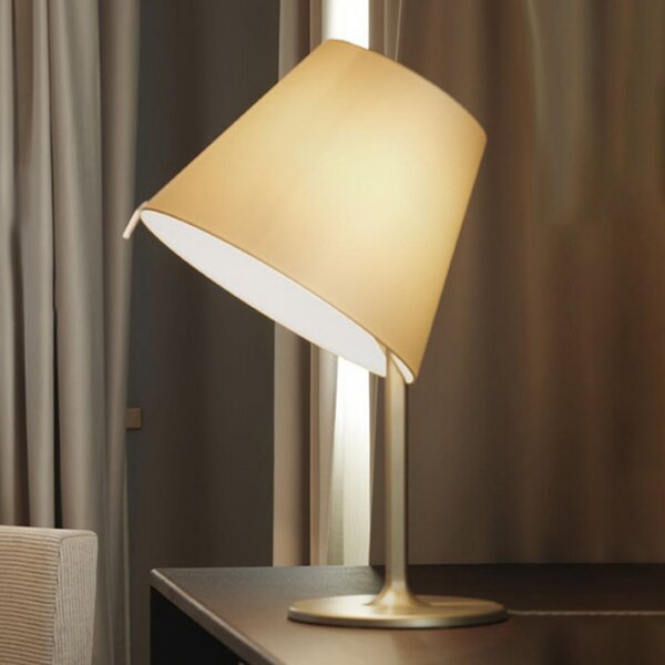 Artemide Melampo lampă de masă, bronz ecru, Bej, Camera de zi / sufragerie, Țesătură / Textil, Design
