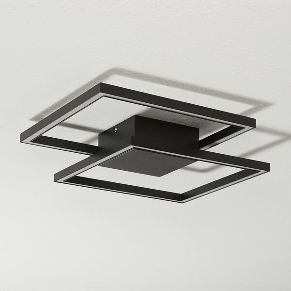 Freelight Plafonieră LED Falcon, negru, reglabil, Negru, Camera de zi / sufragerie, Metal, Modern