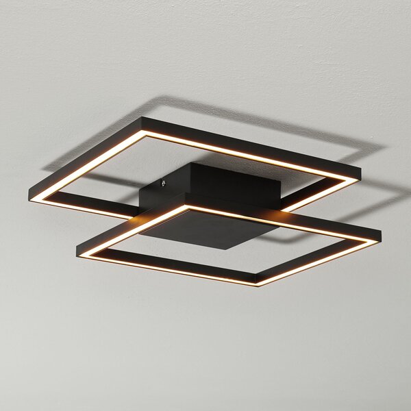 Freelight Plafonieră LED Falcon, negru, reglabil, Negru, Camera de zi / sufragerie, Metal, Modern