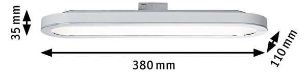 Paulmann URail Board panou LED pe alb, Alb, Camera de zi / sufragerie, Metal, Modern