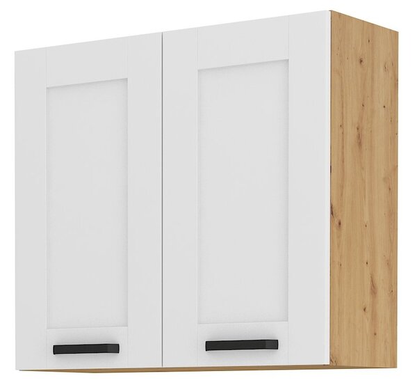 Dulap superior bucătărie Lucid 80 G 72 2F (stejar artisan + alb). 1040984