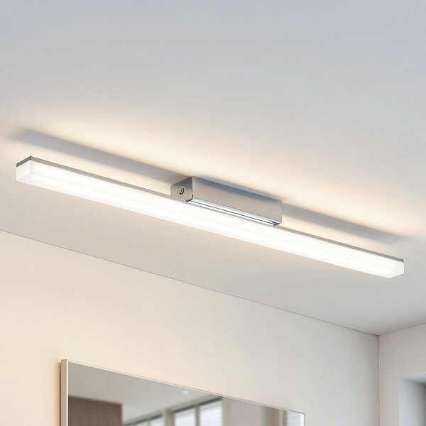 Lindby plafonieră LED pentru baie Levke, 75 cm, dimabil, IP44, reglabil, Metalic, Baie, Plastic, Modern