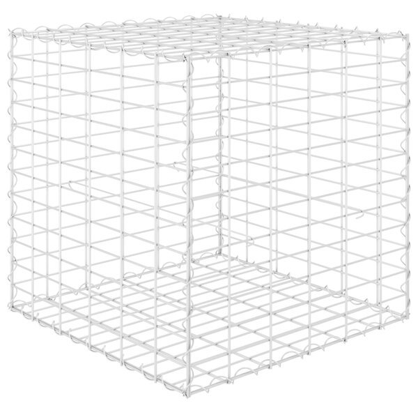 Strat înălțat cub gabion, 60 x 60 x 60 cm, sârmă de oțel