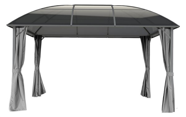 Dominican 3x4 foișor de metal cu perdele Garden Point antracit
