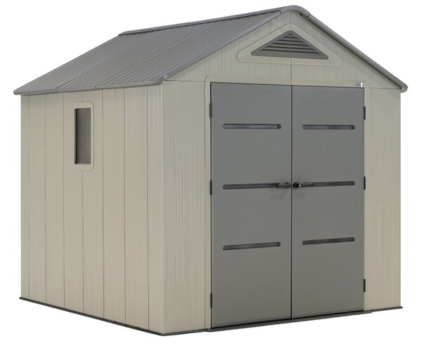 Casă de scule din plastic Boston 2,5 x 2,46 m CoverTech gri