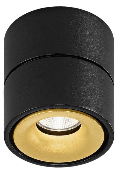 Egger Licht EGG DLS LED spot de plafon Clippo, negru-auriu, 2,700K, reglabil, Negru, Studiu / Birou, Metal, Modern