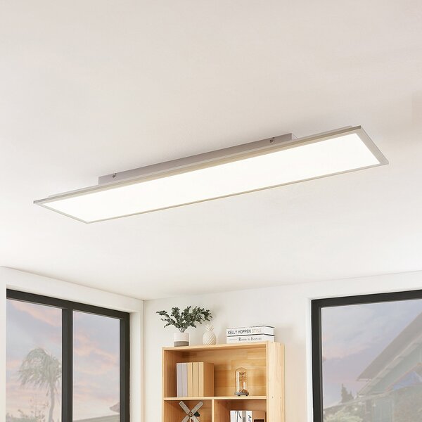 Lindby Panou LED Stenley, CCT, 120 cm x 30 cm, dimabil, reglabil, Alb, Bucătărie, Plastic, Modern