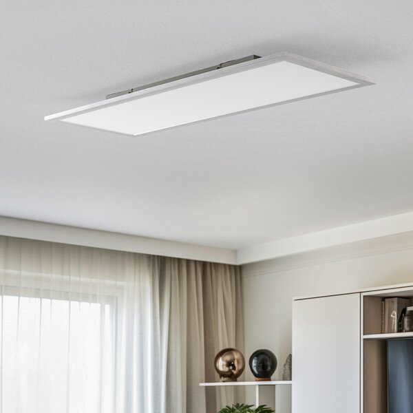 Lindby Panou LED Livel, CCT, 80 cm x 30 cm, telecomandă, reglabil, Metalic, Bucătărie, Aluminiu, Modern