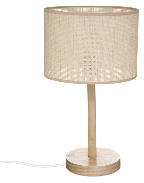 Lampa de masa DELLA, baza din lemn, 42 cm
