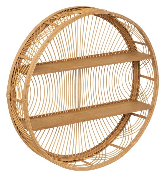 Raft rotund de perete Ina, din lemn de bambus, Ø 70 cm