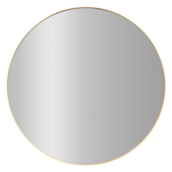 Oglindă rotundă NOOR, ramă metalică, culoare aurie, Ø 80 cm