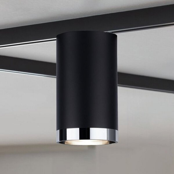 Paulmann URail Spot Tube negru mat, reglabil, Negru, Camera de zi / sufragerie, Metal, Modern