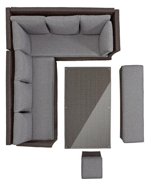 Set mobilier de grădină Avenberg CORSICA, maro/gri
