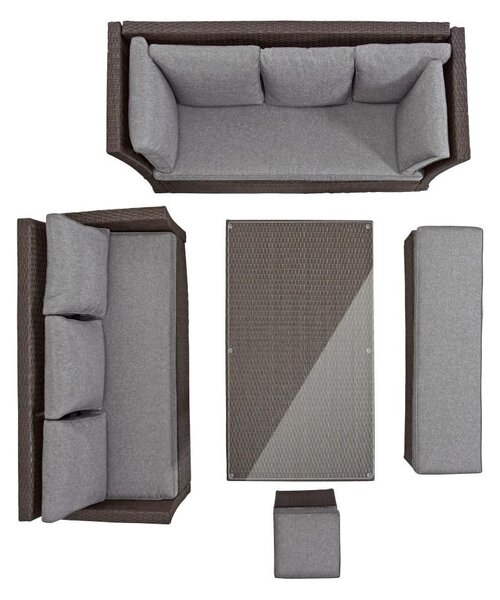 Set mobilier de grădină Avenberg CORSICA, maro/gri