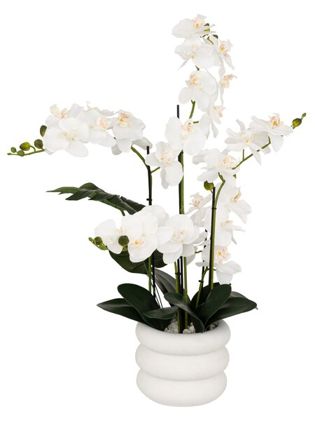 Orhidee artificială MICK în ghiveci ceramic, 80 cm