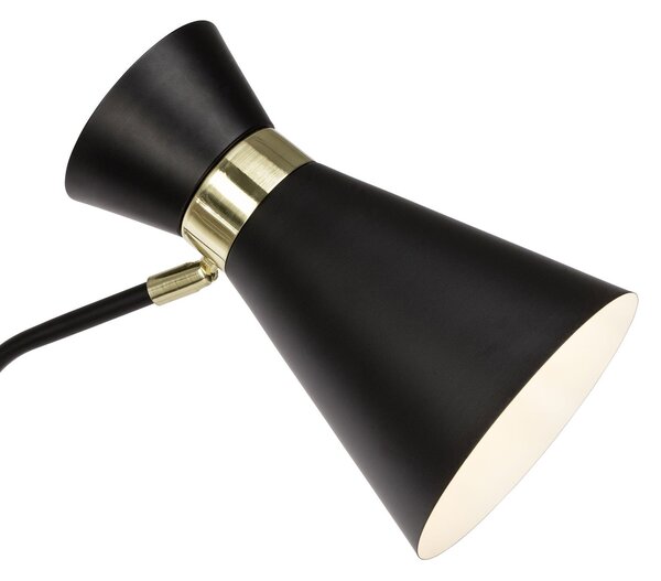 Brilliant Goldy lampadar, aliniabil, Negru, Camera de zi / sufragerie, Metal, Modern