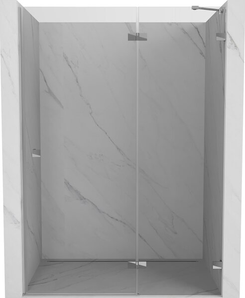 Mexen, Ușă de duș cu balamale pe dreapta Mexen Lunar 130 cm, transparentă, cromată - 834-130-000-01-00-P