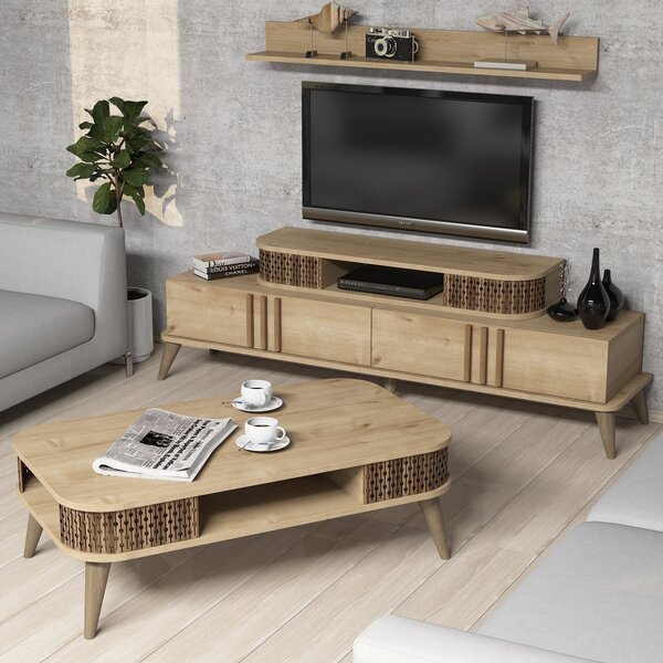 Set mobilier living Eiffel (stejar). 1071891
