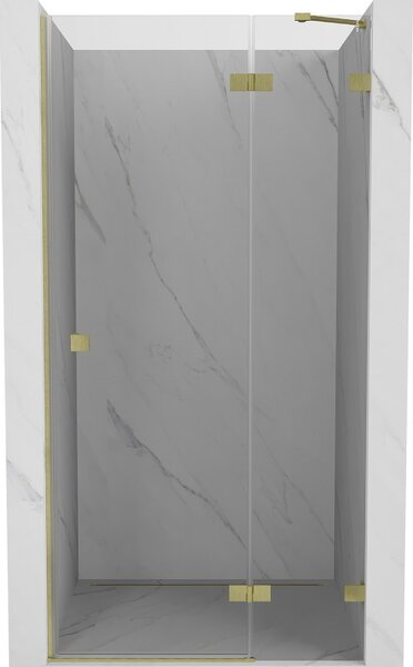 Mexen, Ușă de duș cu balamale pe dreapta Mexen Lunar 115 cm, transparentă, auriu periat - 834-115-000-55-00-P