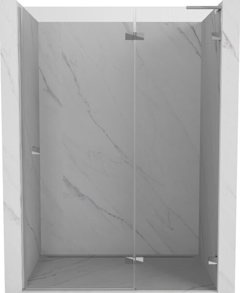 Mexen, Ușă de duș pivotantă Mexen Lunar L dreapta 130 cm, transparentă, cromată - 834L-130-000-01-00-P