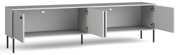 Comodă TV cu 4 uși Iris, gri/negru (207 cm)