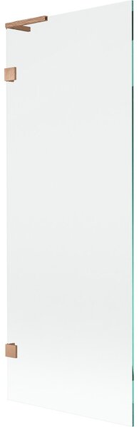 Mexen, Paravan de baie Mexen Lunar L cu 1 aripă 70 x 150 cm, transparent, cupru periat - 897L-070-000-65-00