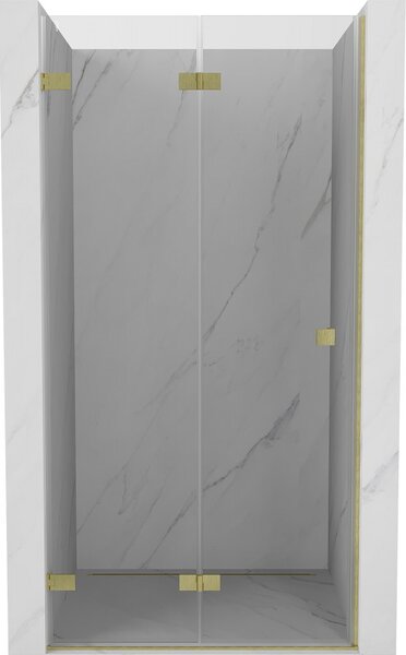 Mexen, Ușă de duș pliabilă Mexen Lunar-F stânga 65 cm, transparentă, auriu periat - 836-065-000-55-00-L