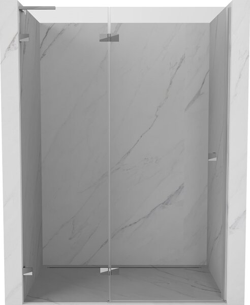 Mexen, Ușă de duș pivotantă Mexen Lunar L, stânga, 140 cm, transparentă, cromată - 834L-140-000-01-00-L
