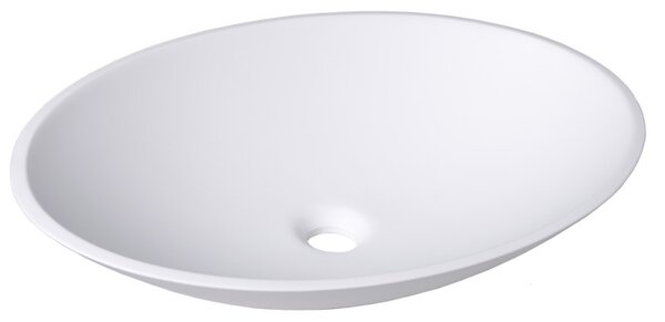 Lavoar Oval ELLIPSE - alb mat cu finisaj Nefinisat